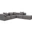 Modulaire en forme de L, 5 pièces, gris chenille, convertible en lit, confort, combinaison, canapé modulaire en mousse de 142 po, canapé-lit, canapé-lit, combinaison douce,-2047772224