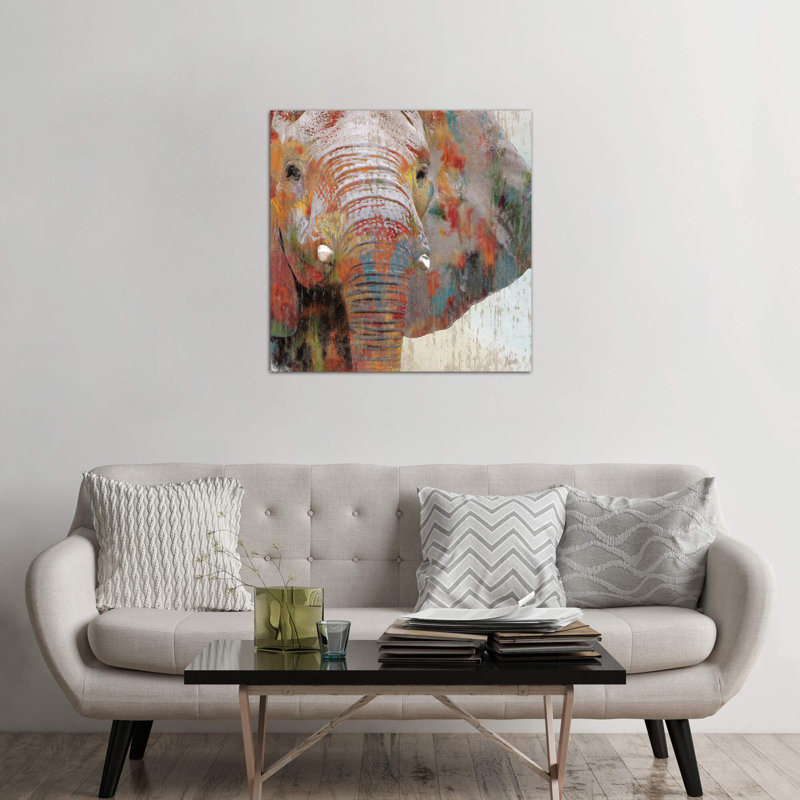 Nan - Print on Canvas, 66.04 cm H x 66.04 cm W, Black Floater Framed