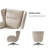 Arcana 29.5"W Modern Faux Leather Swivel Arm Chair with Wing Back-1265583250