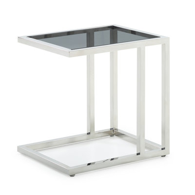 Rainer Glass Top C Table End Table