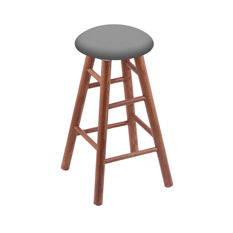 Swivel Upholsetered 36" Bar Stool, Dark Cherry Maple, Canter Folkstone Gray, Extra Tall (36" Seat Height)