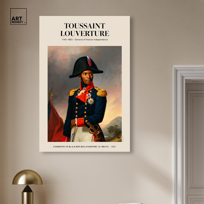 Affiches «Toussant Louverture» par Art Remedy, H 45 po x l 30 po, Toile tendue avec châssis