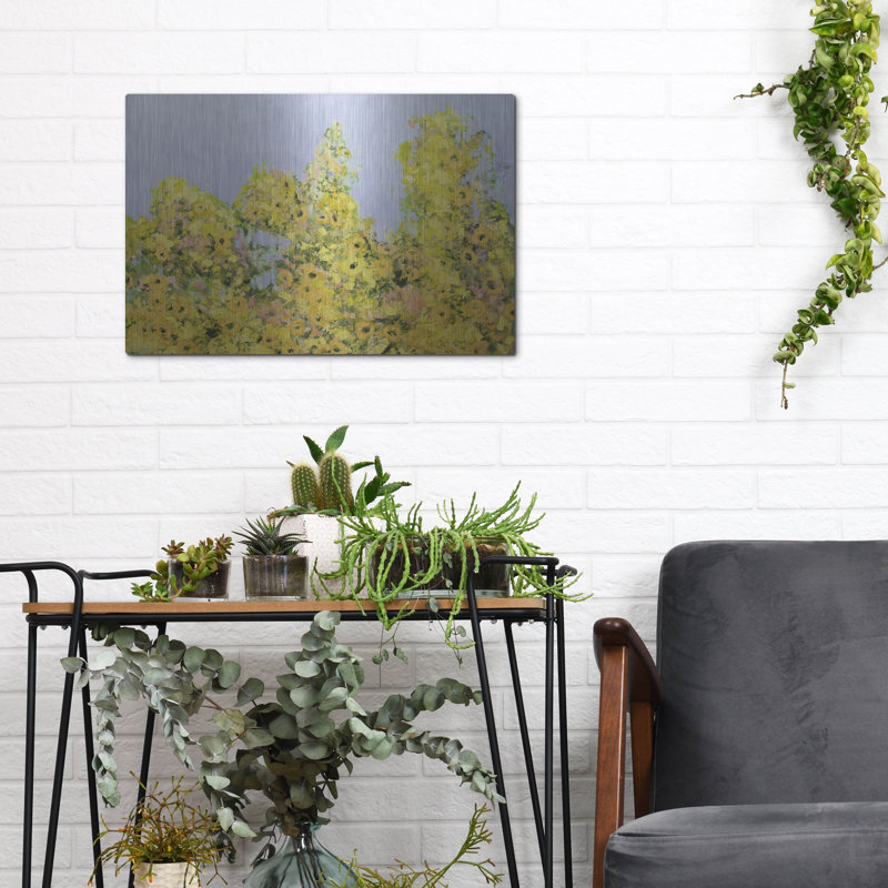 «Clinging Vines» par Allan Friedlander, art mural en métal, H 12 po x l 16 po