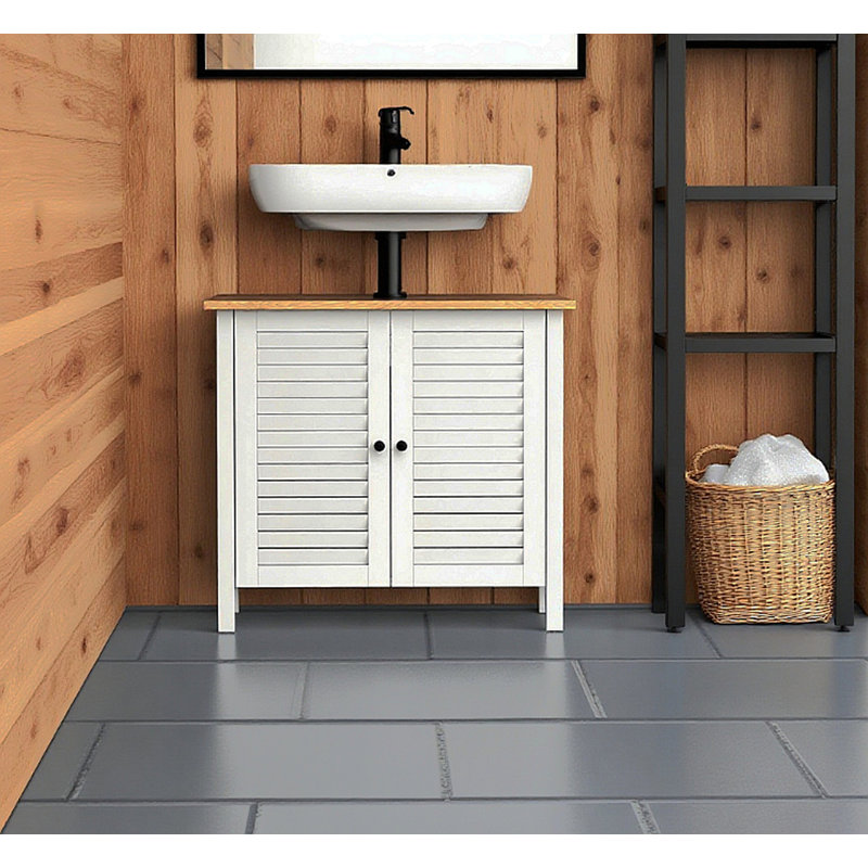 Bassin de rangement antidérapant pour salle de bain sous le lavabo