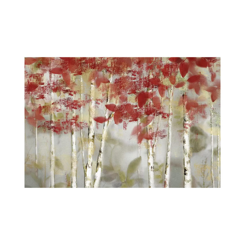 «Autumn Forest» - Impression encadrée sur papier, H 18 po x l 26 po x P 1,5 po, Toile tendue