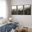 Misty Forest Landscape "Nature Pine Tree Artwork, Modern Woodland Nursery Wall Decor, Large Framed Canvas Giclee Print 3 Pieces Wall Art Set"  16x24x3 pcs, 24x36x3 pcs -91258418-119385145
