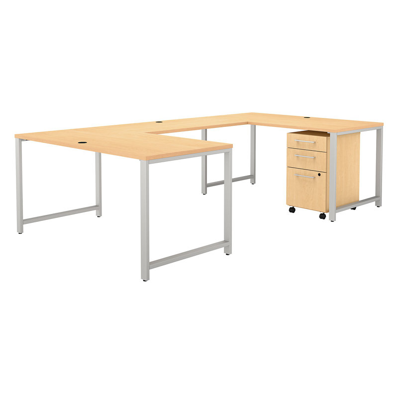 Bureau d'écriture en U 400 Series, Chêne naturel