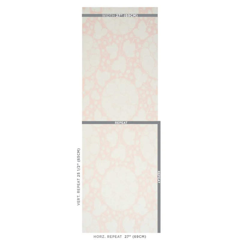 Papier peint Marianne, Rosé