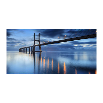Ponte Vasco Da Gama in Lisbon - Unframed Graphic Art on Glass
