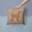 Coussin décoratif intérieur/extérieur afghan hound en toile jute-22327556-22327557