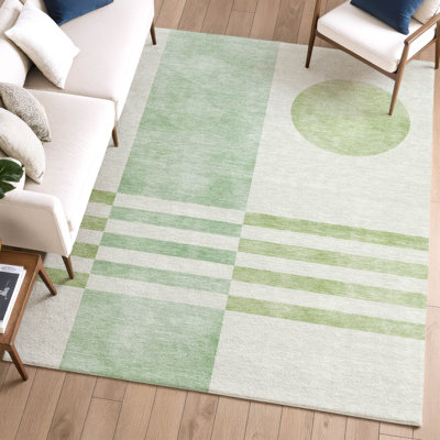 Premium Machine Washable Mayfield AMF2131 Geometric Rug