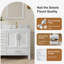 Meuble-lavabo double 72 po avec plateau en granite blanc Riverford
