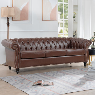 Dannisha 84.65'' Rolled Arms Chesterfield Sofa -  Alcott HillÂ®, B920C11A4119449DBE5F9613B70DA080