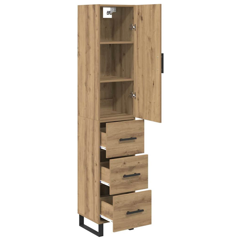 34.5cm Sideboard, Artisan Oak