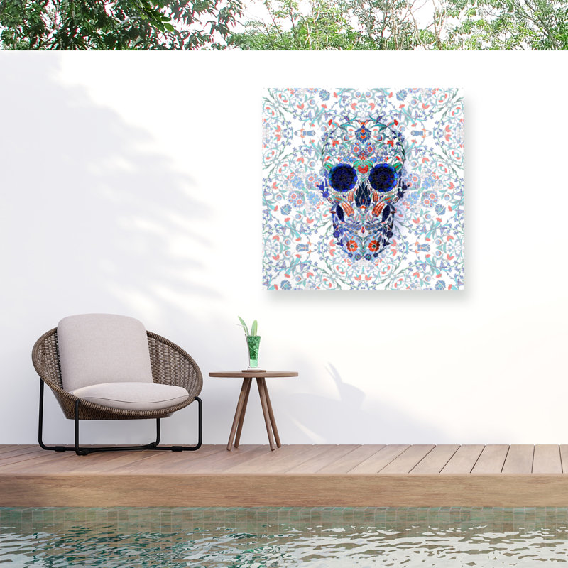 Toile d'extérieur Ali Gulec Chini Skull, H 14 po x l 14 po