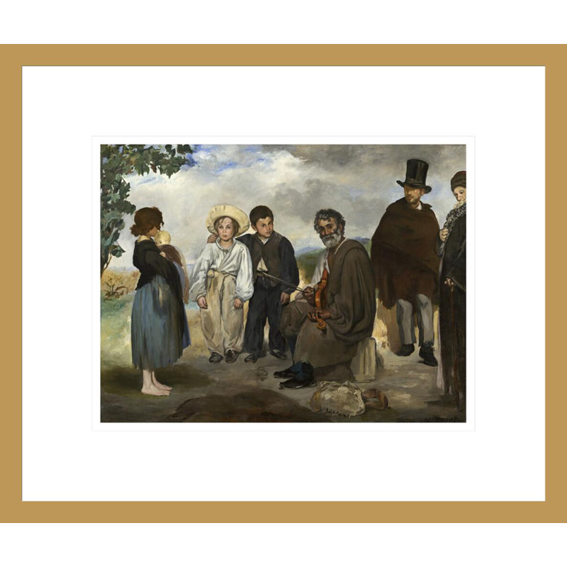 «The Old Musician» par Édrede Manet, impression giclée sur cadre, H 13,75 po x l 16,29 po