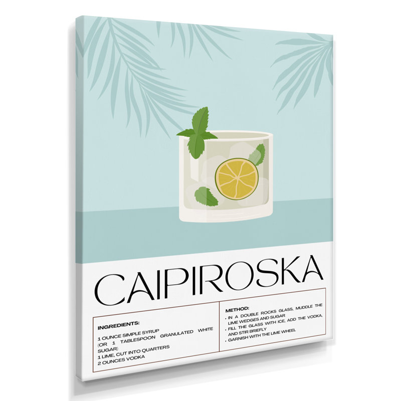 «Lime Caipiroska», impression d'art mural, Toile tendue, H 20 po x l 12 po