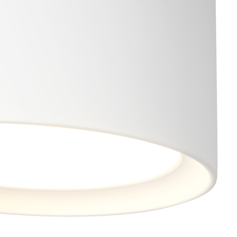 Uma 9-in Black dimmable LED Semi-Flush Mount, White