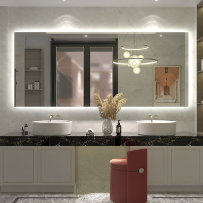 Wayfair Basics® UL Certified LED Anti-Fog Tempered Glass Bathroom/Vanity Mirror