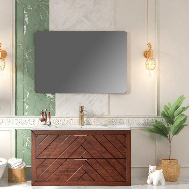 Meuble-lavabo moderne (36 po en bois moderne)