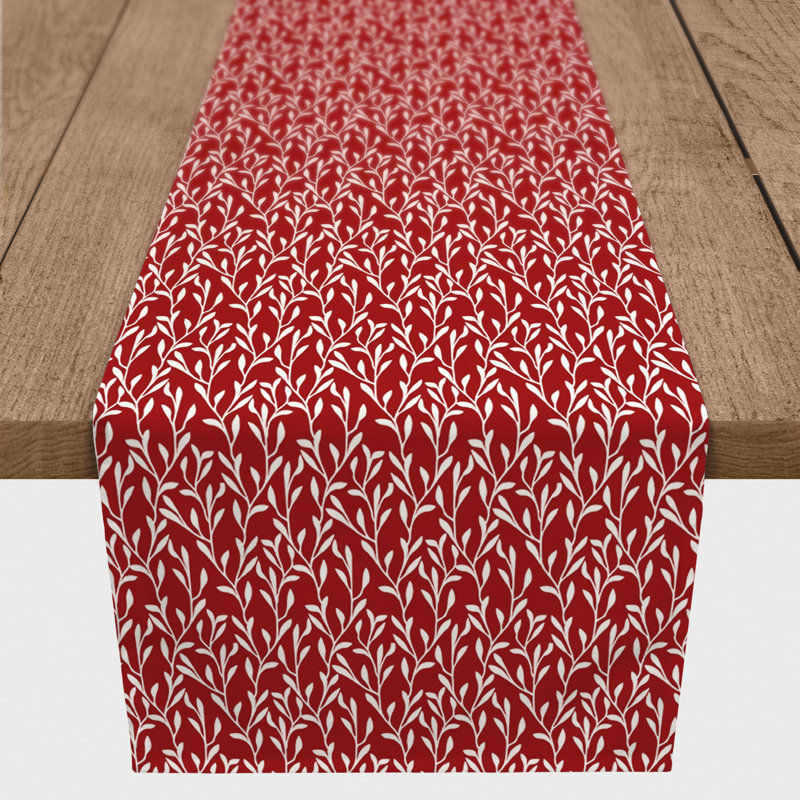 Chemin de table Courtlin, 72 po x 16 po, Rouge