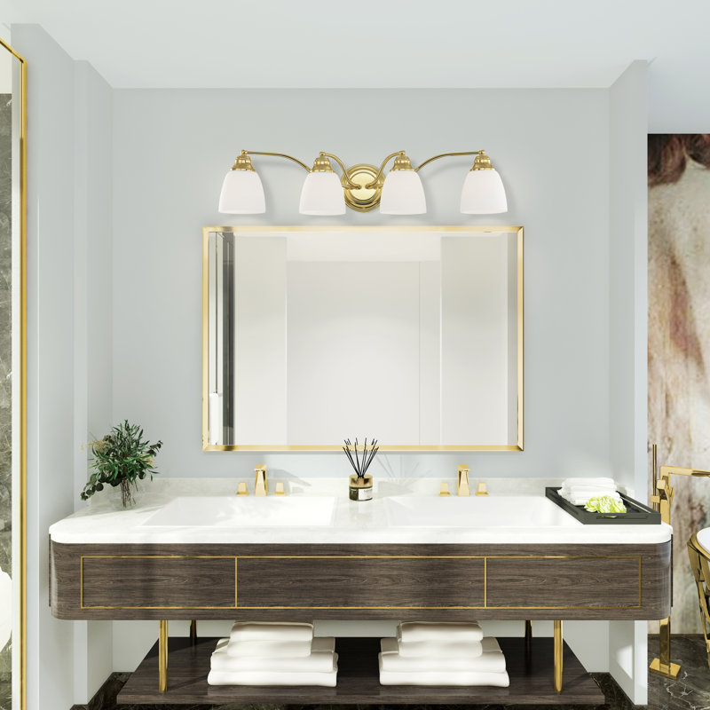 Mayday 4 - Light Dimmable Vanity Light, Polished Brass