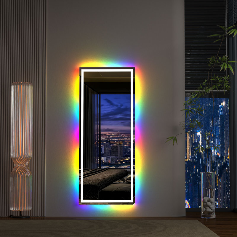 Consuegra Metal Bluetooth Rectangle Floor Mirror