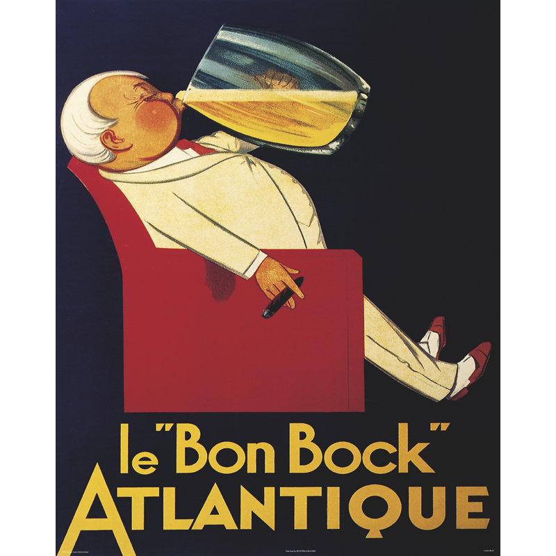 Le Bon Bock - Reproduction d'art graphique sur papier encadré