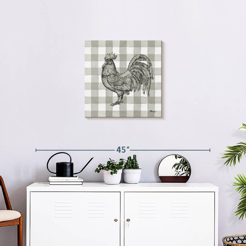 Brampt Lined Rooster II, 20" H x 20" W