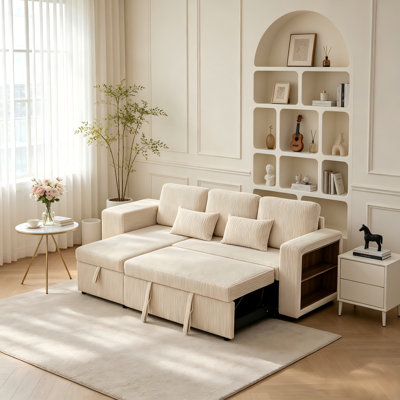 3 Seater Corduroy Sofa & Chaise