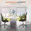 Fauteuil de direction de bureau à domicile avec conception ergonomique, pivotant en maille à dossier moyen, soutien lombaire confortable, accoudoirs confortables pour la chambre à coucher, bureau, étudiant-124504150-124504151