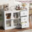 Kitchen Sideboard Cabinet, 43" Coffee Bar Cabinet With 3 Drawers And Doors-709239659