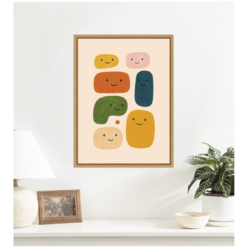 «Sourire des formes» par Laura Moss, reproduction d'art sur toile encadrée