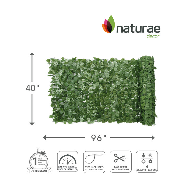 Naturae Decor Green Faux Ivy Privacy Screen for Outdoor Use