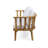 55.5'' Wide Curved Acacia Loveseat with Cushions