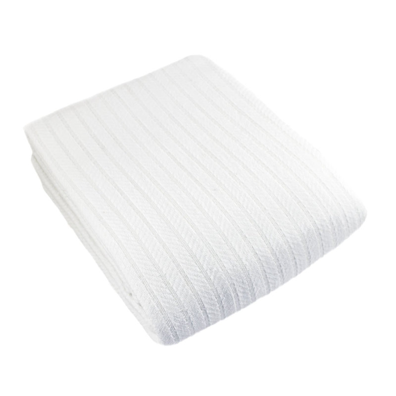 Couverture 100 % coton toutes saisons Suffren, Très grand, Blanc