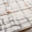 Tapis gris / orange / ivoire en polyester tissé à la machine Ostler-1655347316