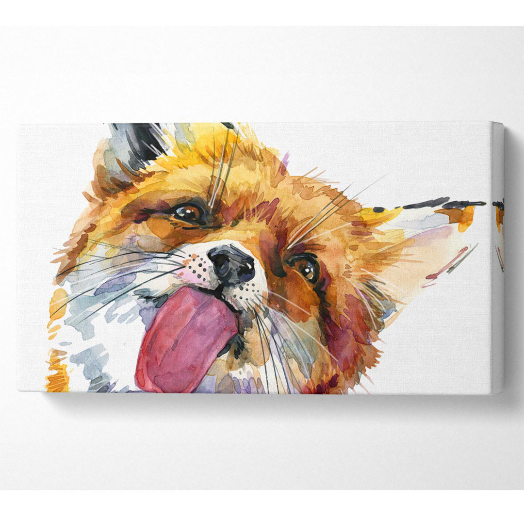 Fox Lick - Panorama-Kunstdrucke auf Leinwand - Wrapped Canvas