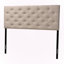 Tête de lit tapissier réglable capitonnée beige Alyse, H 54,25 po x l 60,50 po-1891946175-1892064445