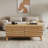 Corrigan Studio Stylish Mamtha 2 Drawer Oak Wooden Coffee Table with Storage for Living Room Table