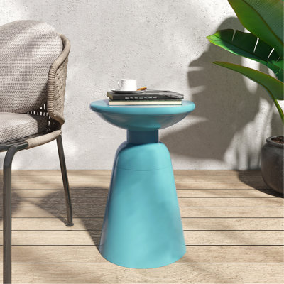 Outdoor Metal End Table Large