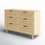 Commode 6 tiroirs en rotin naturel l 43,3 po Scot