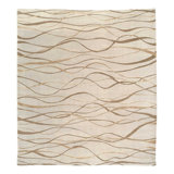 Ripple Abstract Area Rug in Taupe