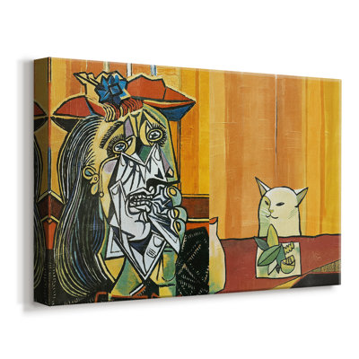 «Femme qui crie à un chat» Meme (Picasso Parody) - Artiste Internet / Inconnu - Toile tendue avec châssis-c. 2019