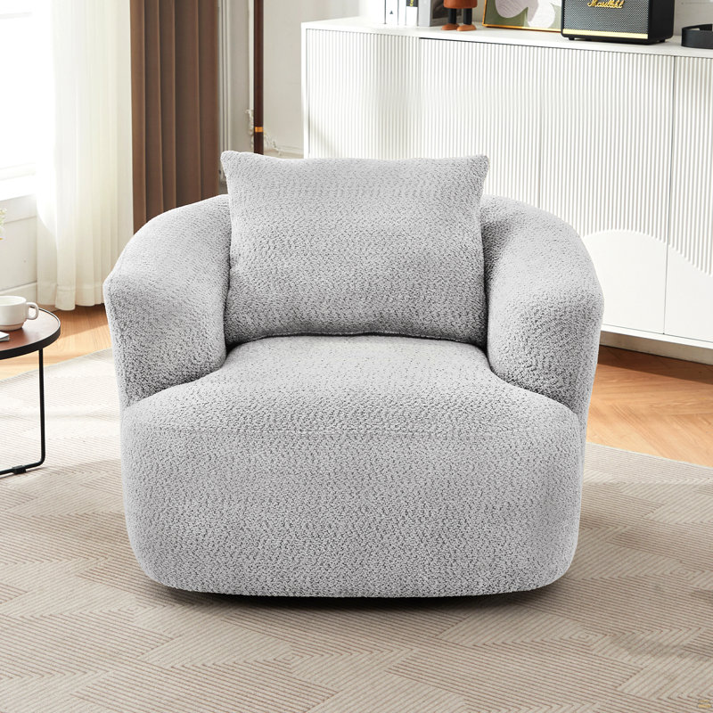 Fauteuil pivotant à 360 °, fauteuil d'appoint 38,2 po, fauteuil pivotant rembourré