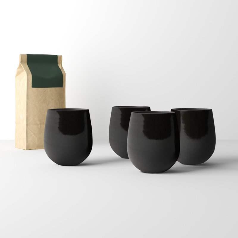 Borgen Handmade Stoneware Coffee Mug, Onyx