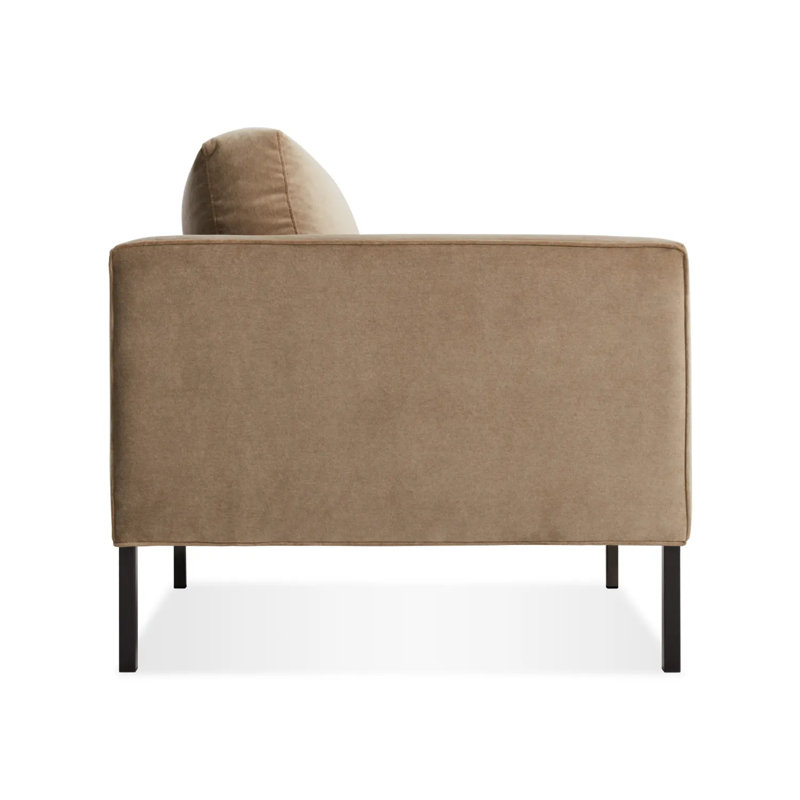 Paramount Tufted Armchair, Black, Otter Velvet Polyester Blend