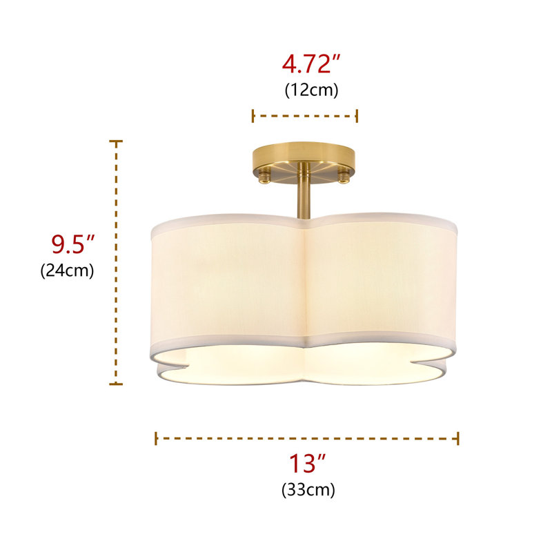 4-Lamp Golden Flower shaped Adjustable Iron Ceiling Light