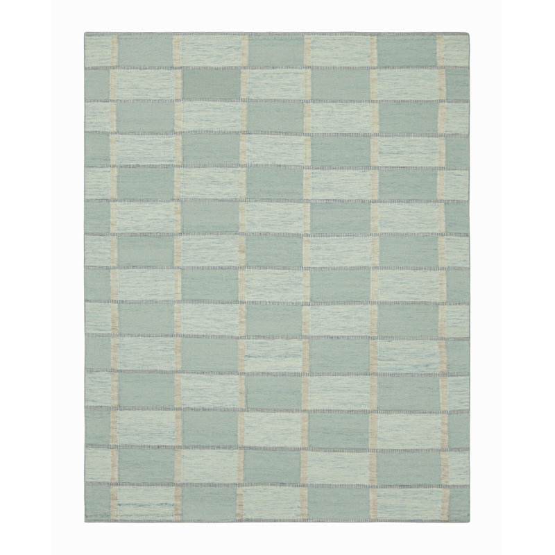 Scandinavian Wool Geometric Area Rug, Rectangle 8' x 10'