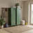 2x Garage Storage Cabinet with Adjustable Shelf for Tools and Equipment, Army Green